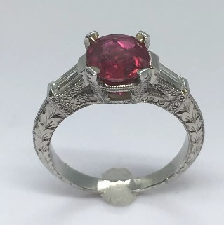  Natural ruby ring with platinumNobel Antique jewelry Store, Santa Monica.